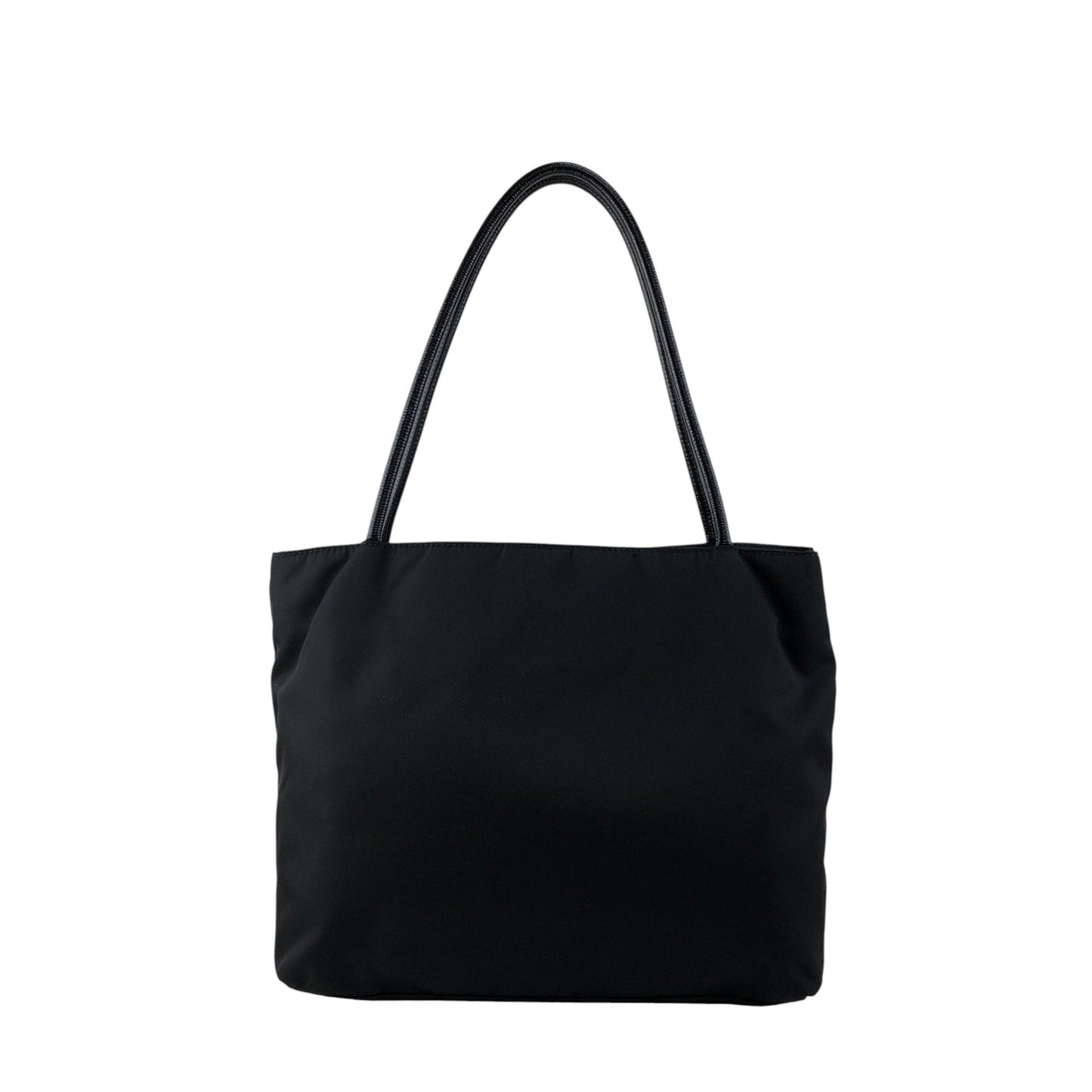 PRADA Tessuto Triangle Logo Handbag Totebag Black Vintage wn5b6d