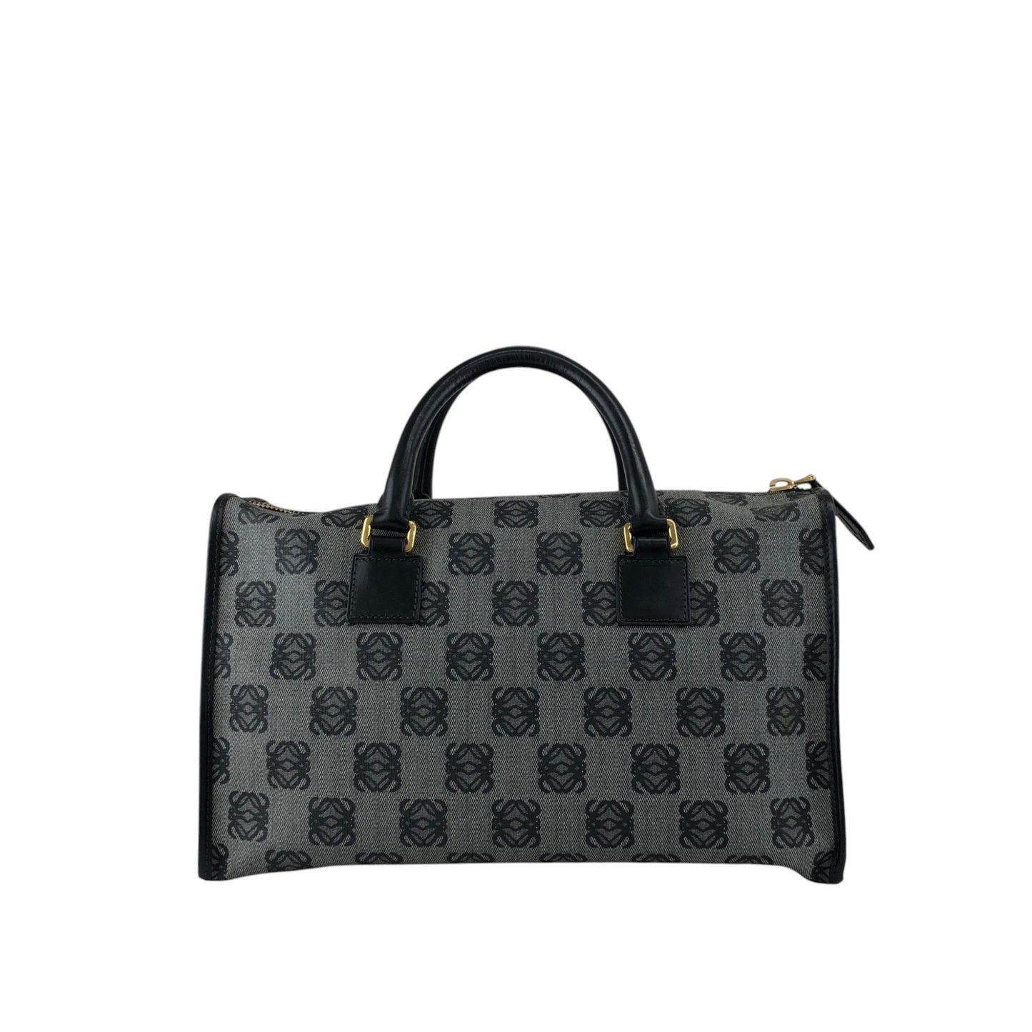 LOEWE Anagram Small Boston bag Handbag Gray Vintage hp67iy