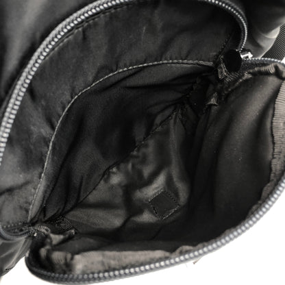 PRADA Triangle Logo Front Buckle Shoulder bag Black Vintage cxgmd6