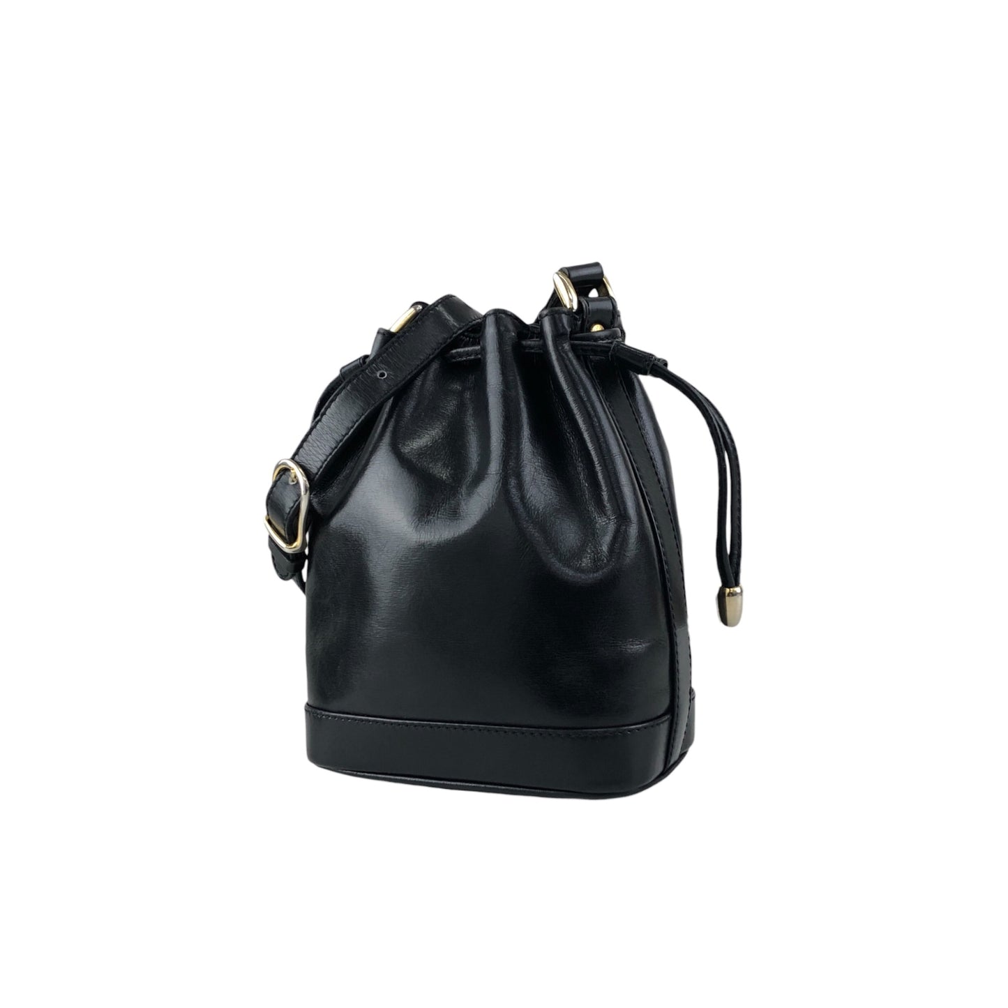 CELINE Drawstring Shoulder bag Black Vintage bp8mps