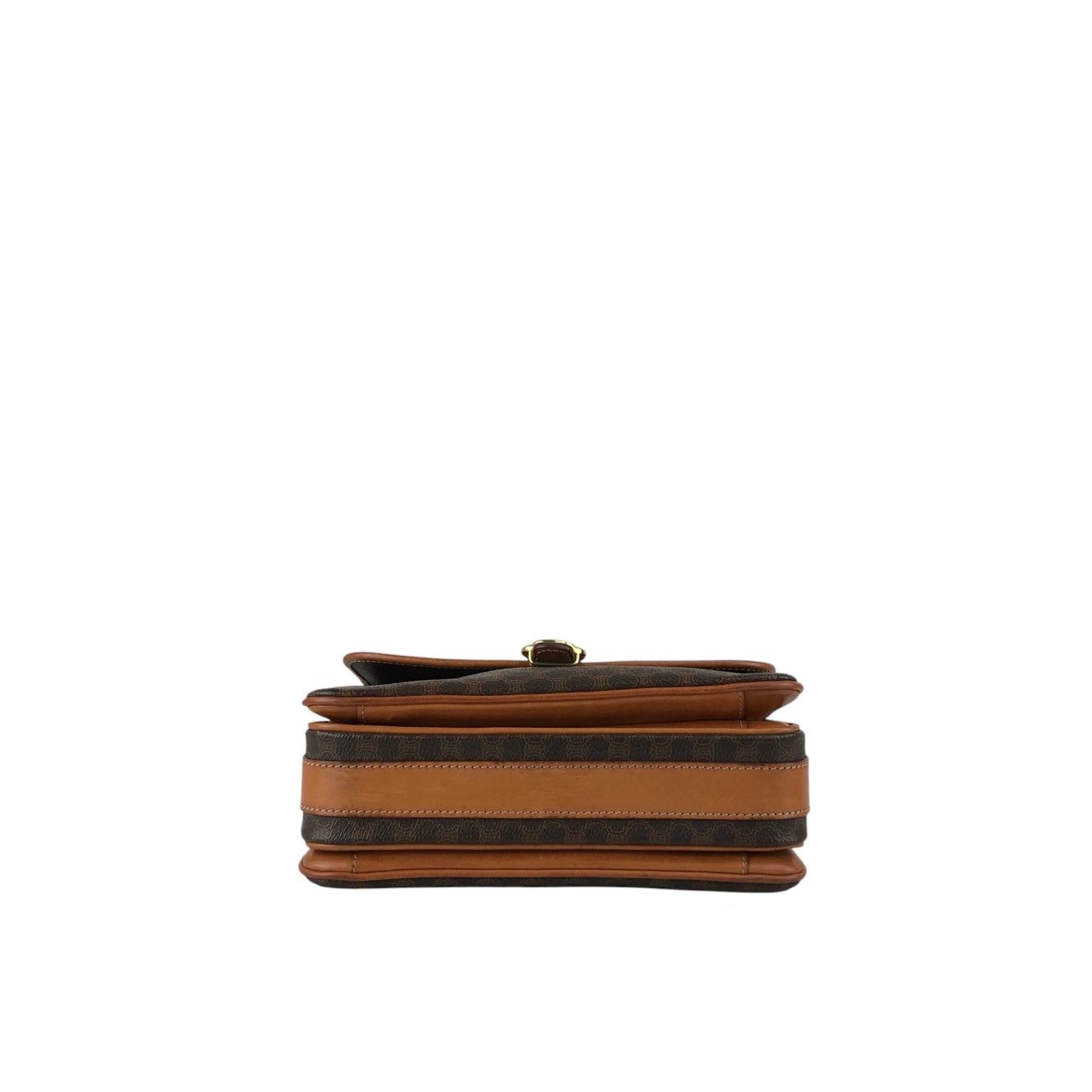 CELINE Macadam Horse Bit Shoulder bag Brown Vintage mcvths