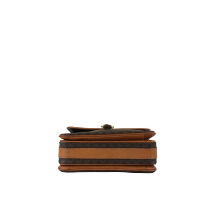 CELINE Macadam Horse Bit Shoulder bag Brown Vintage mcvths