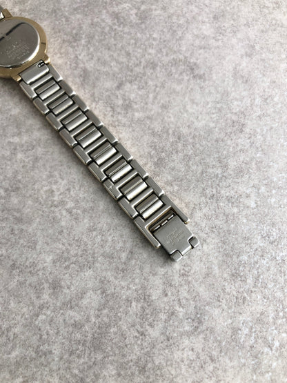 Yves Saint Laurent YSL Logo Watch Gold×Silver Vintage uavgj3