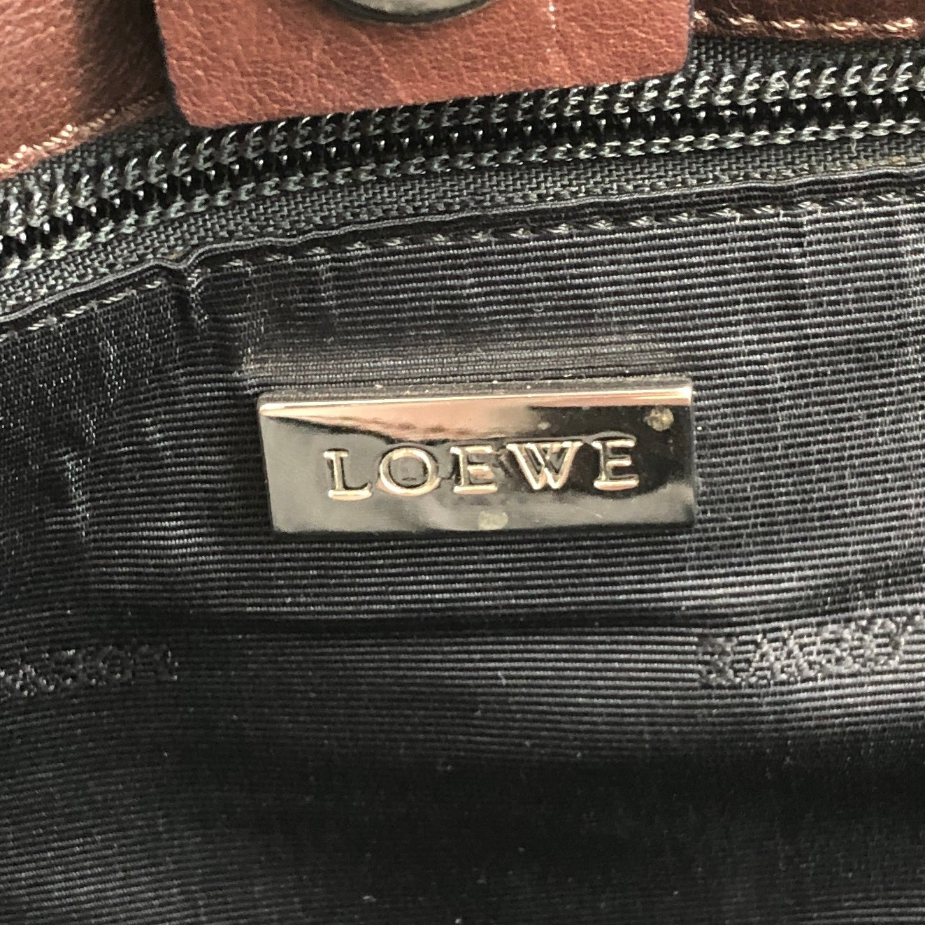 LOEWE Anagram Handbag Brown Vintage zudk4x