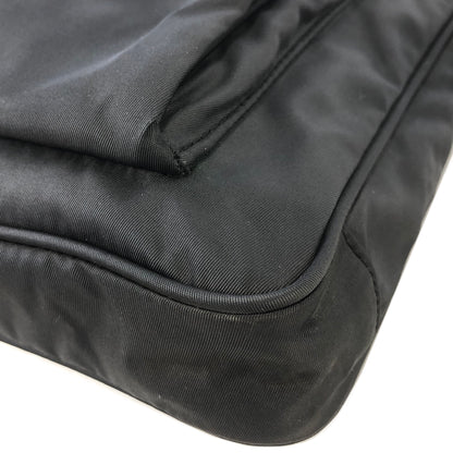 PRADA Logo Nylon Saffiano Leather Crossbody Shoulder bag Black Vintage eu2jv5