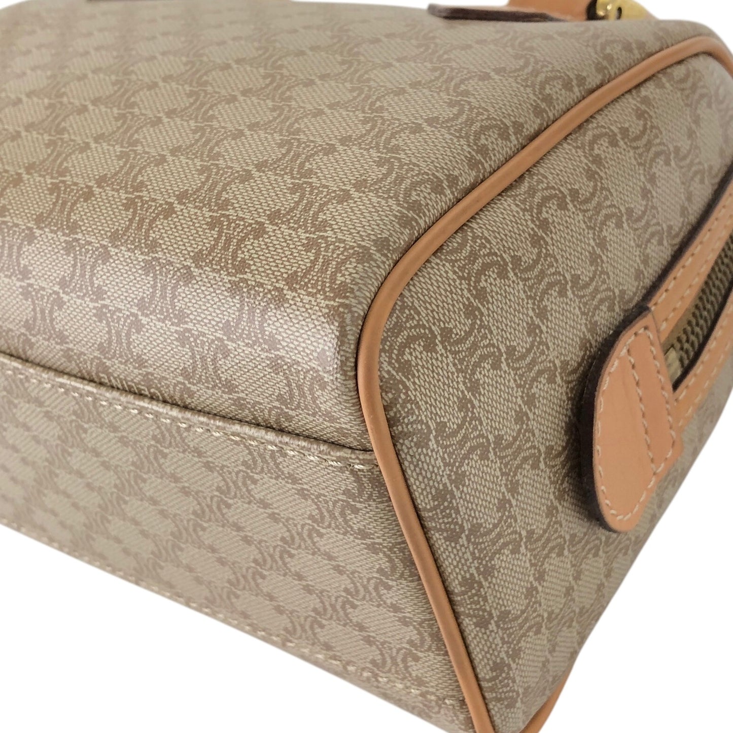 CELINE Macadam Two-way Handbag Shoulder bag Beige Vintage f3hr3k