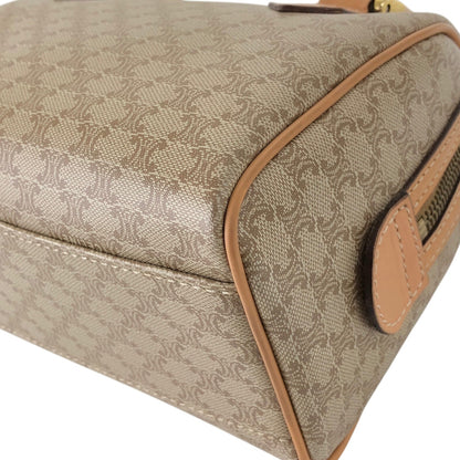 CELINE Macadam Two-way Handbag Shoulder bag Beige Vintage f3hr3k