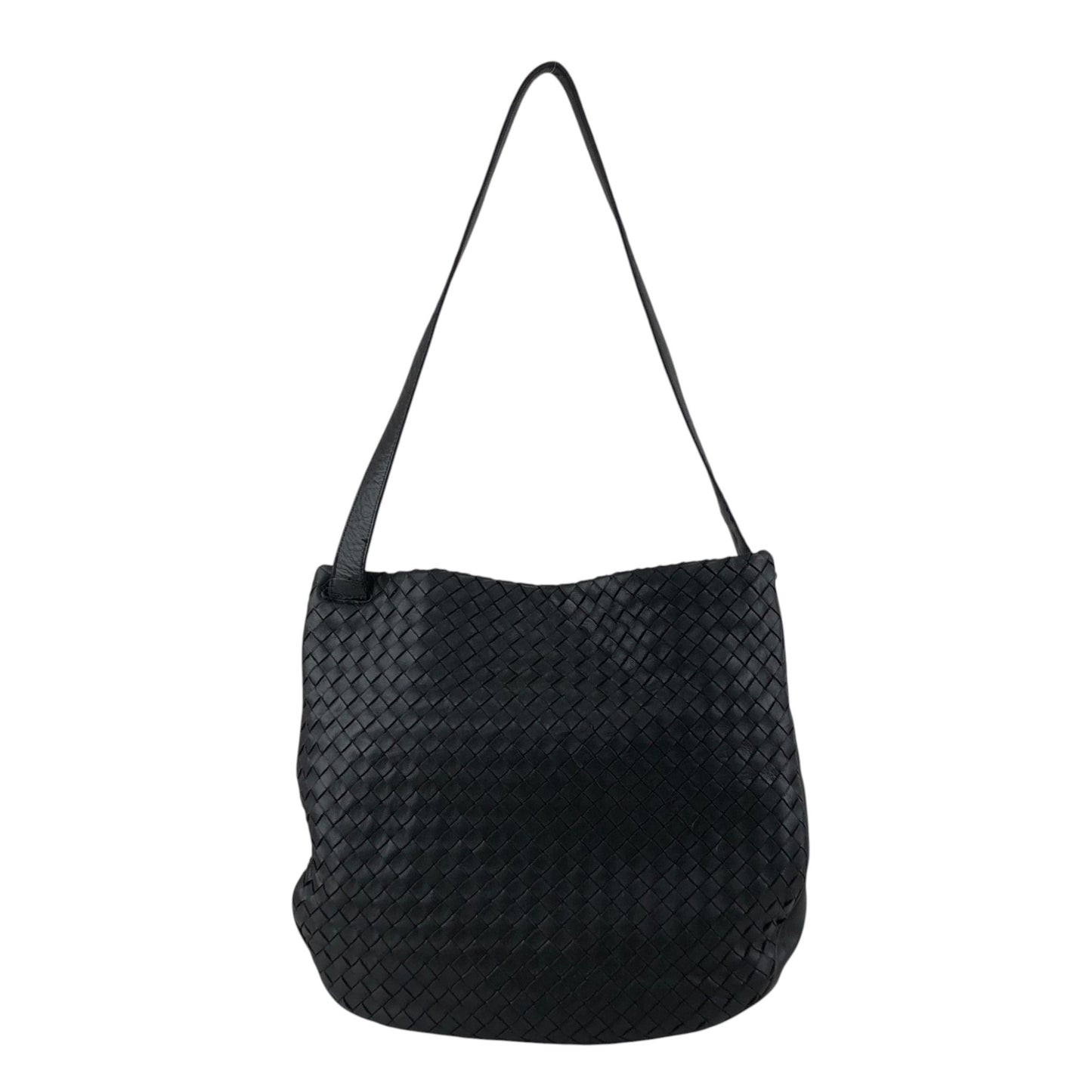 Bottega Veneta Intrecciato Shoulder bag Black Vintage e8ihib