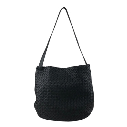 Bottega Veneta Intrecciato Shoulder bag Black Vintage e8ihib