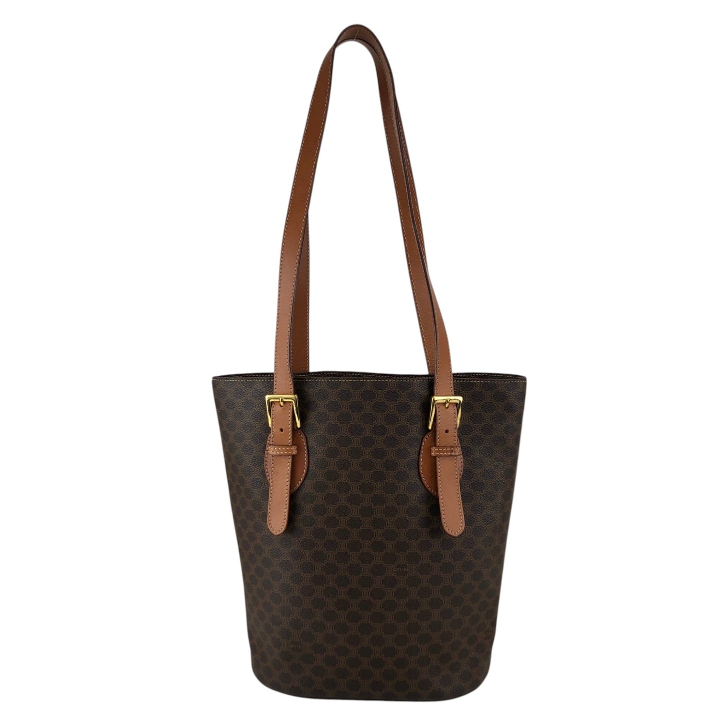 CELINE Macadam Blason Handbag Totebag Brown Vintage 6pe5na
