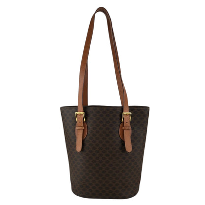 CELINE Macadam Blason Handbag Totebag Brown Vintage 6pe5na
