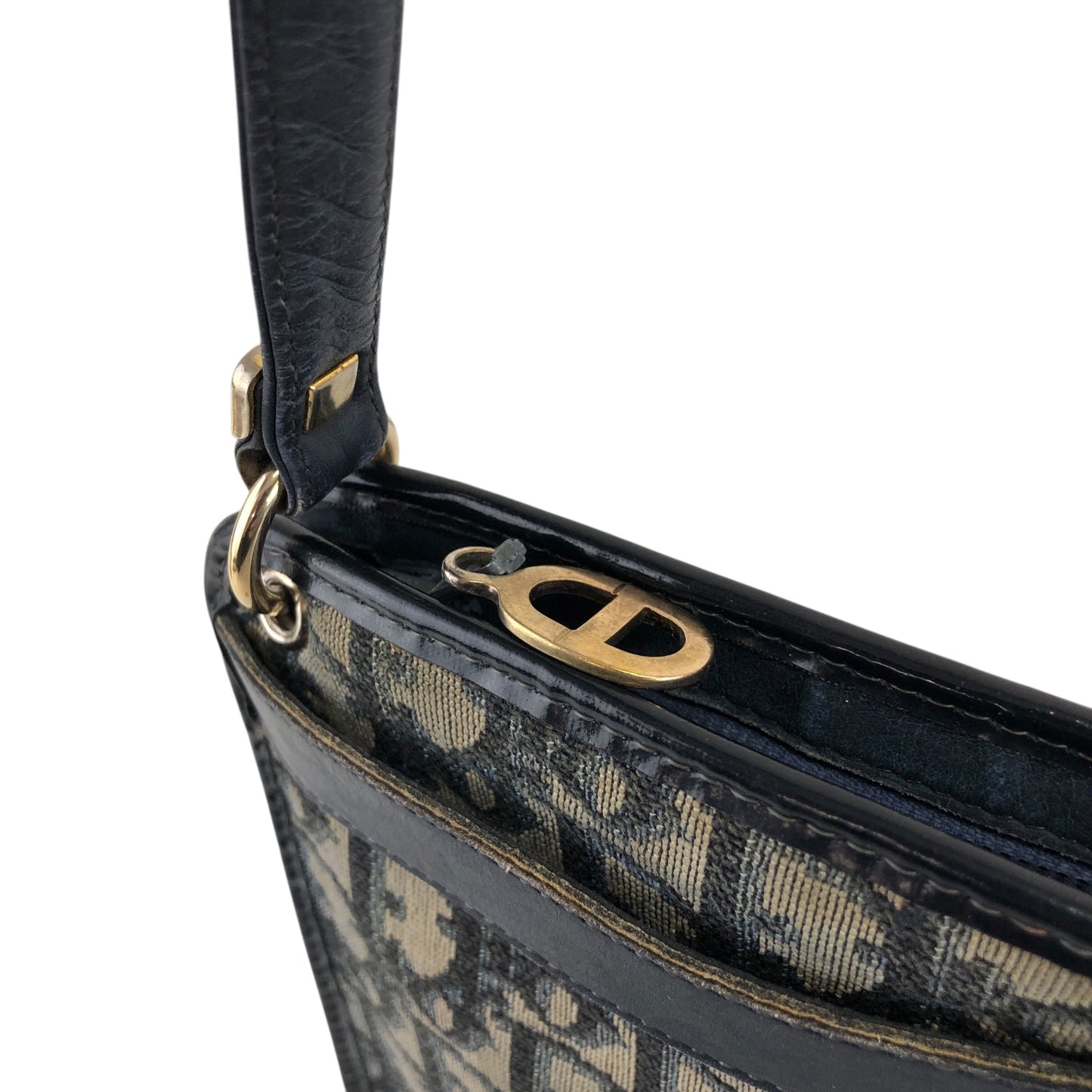 Christian Dior Trotter Logo 單肩包 海軍藍 復古 thm6uu
