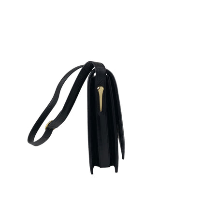 GUCCI Sherry Line Horse Bit Shoulder bag Black Vintage serjt6