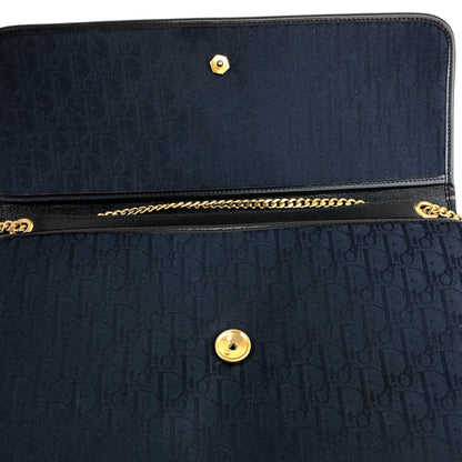 Christian Dior Trotter Chain Shoulder bag Navy Vintage bsad3g