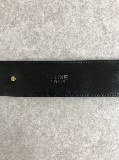 CELINE Blason Belt Black Vintage 6nyfwf