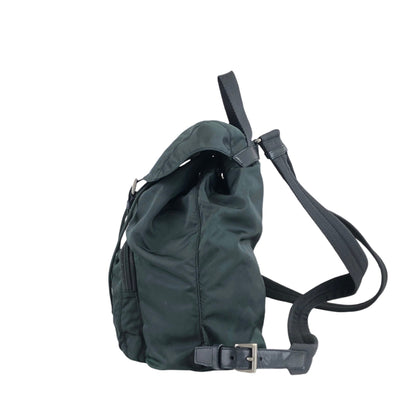 PRADA Tessuto Triangle Logo Bucket bag Green Vintage nxdhfi