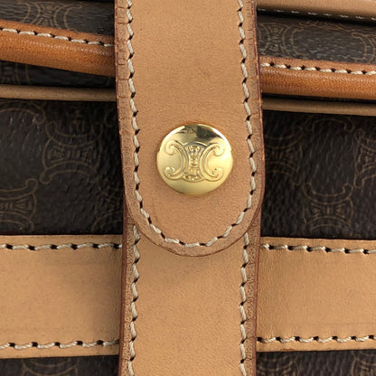 CELINE Macadam Blason Flap Shoulder bag Brown Vintage 7sfwkz