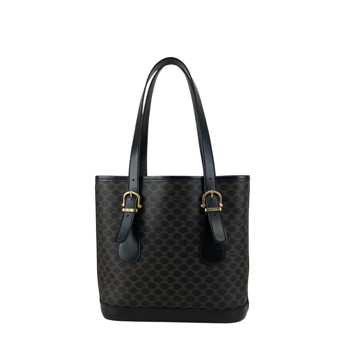 CELINE Macadam Handbag Totebag Black Vintage s5sjrk