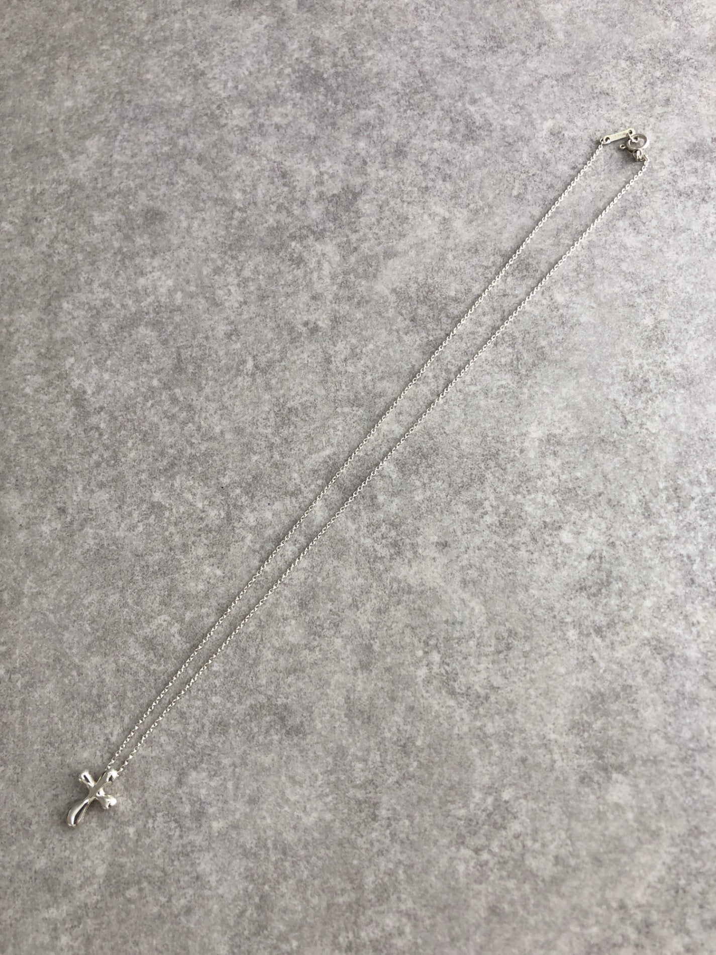 Tiffany & Co. Cross Motif Necklace Silver Vintage p2ghh7