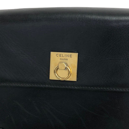 CELINE Gancini Shoulder bag Black Vintage ruhbm2