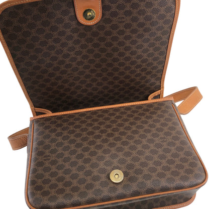 CELINE Macadam Gancini Shoulder bag Brown Vintage s83sc2