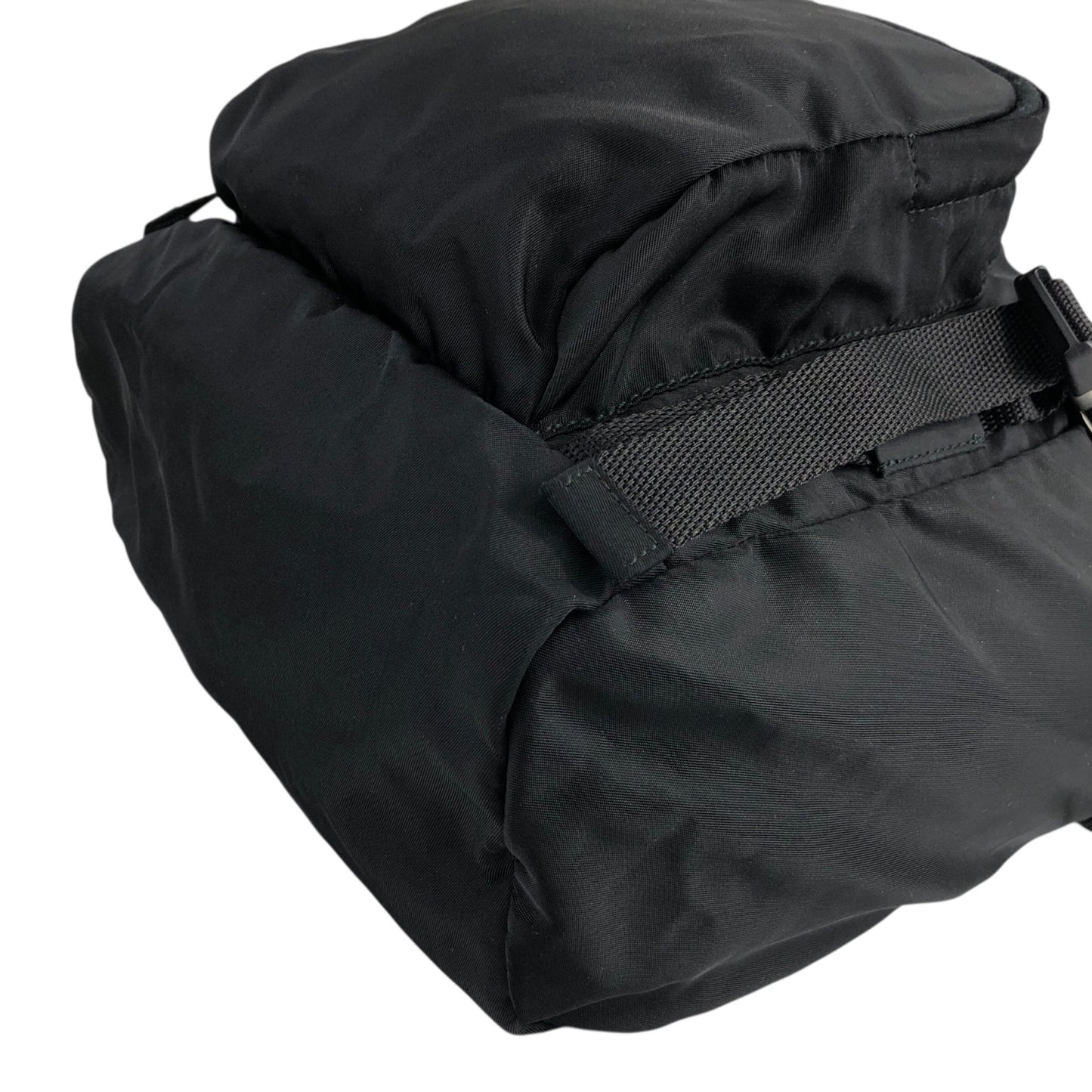 PRADA Tessuto Triangle Logo Backpack Black Vintage 6jg2ux