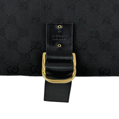 GUCCI GG Canvas Shoulder bag Black Vintage p4jxj7