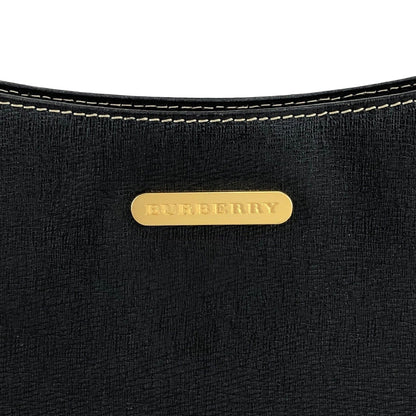 BURBERRY Logo Shoulder bag Black Vintage xvmhrf