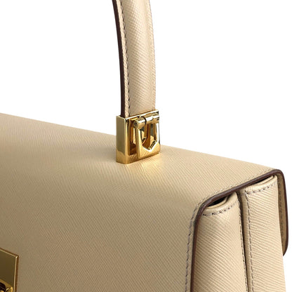 Salvatore Ferragamo Gancini Two-way Handbag Shoulder bag Beige Vintage khdcf6