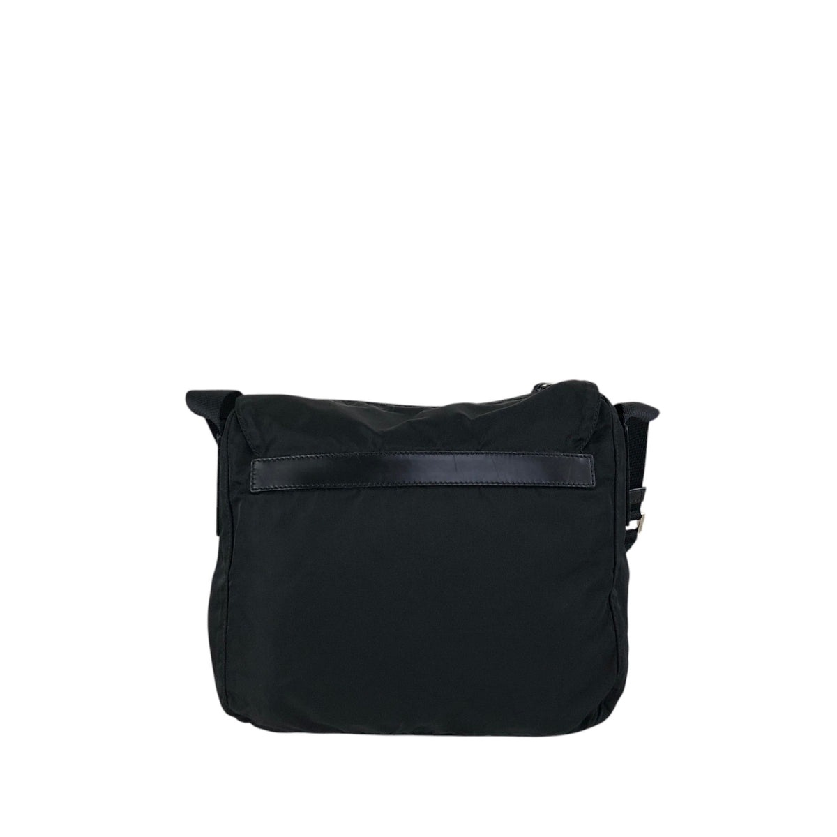 PRADA Tessuto Triangle Logo Shoulder bag Black Vintage p4wsch