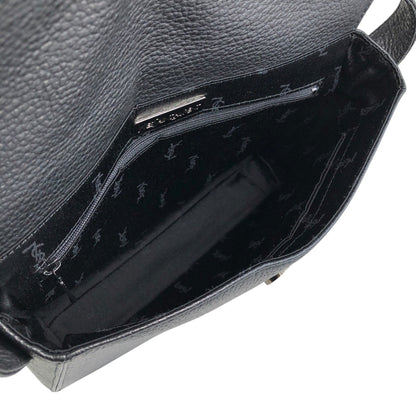 Yves Saint Laurent Logo  Shoulder bag Black Vintage ex2z8n