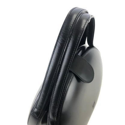 LOEWE Anagram Leather Round Handbag Shoulder bag Black Vintage buyi2b
