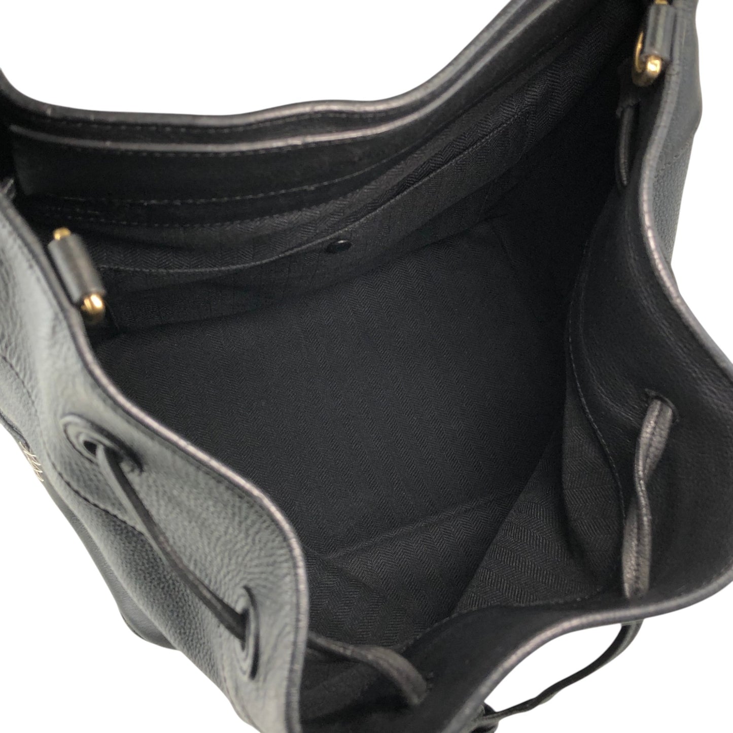 LOEWE Anagram Drawstring Shoulder bag Black Vintage kwnn6u
