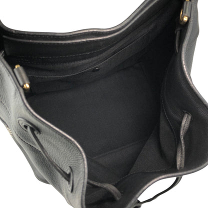 LOEWE Anagram Drawstring Shoulder bag Black Vintage kwnn6u