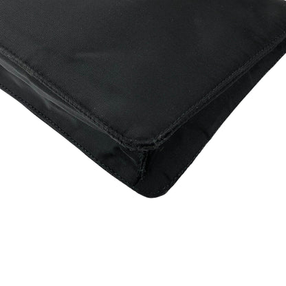 PRADA Tessuto Triangle Logo Shoulder bag Black Vintage 67ab6y