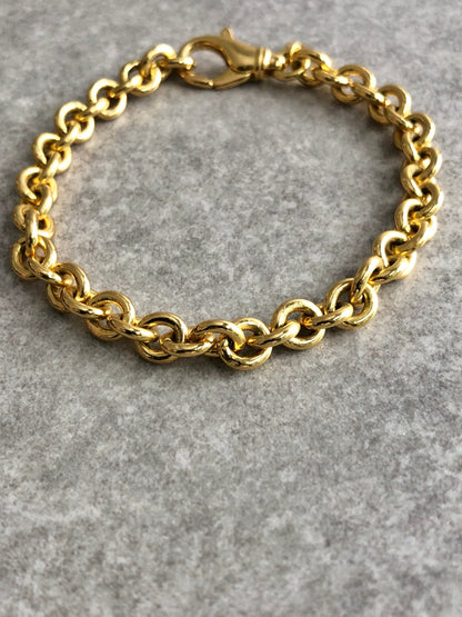 Christian Dior CD Logo Bracelet Gold Vintage sjyrym