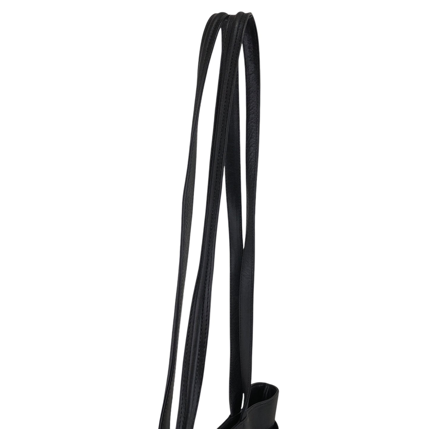 GUCCI Logo Embossed Shoulder bag Totebag Black Vintage cgykye