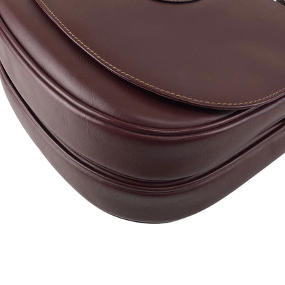 Cartier Logo Embossed Round Shoulder bag Bordeaux Vintage i6sky4