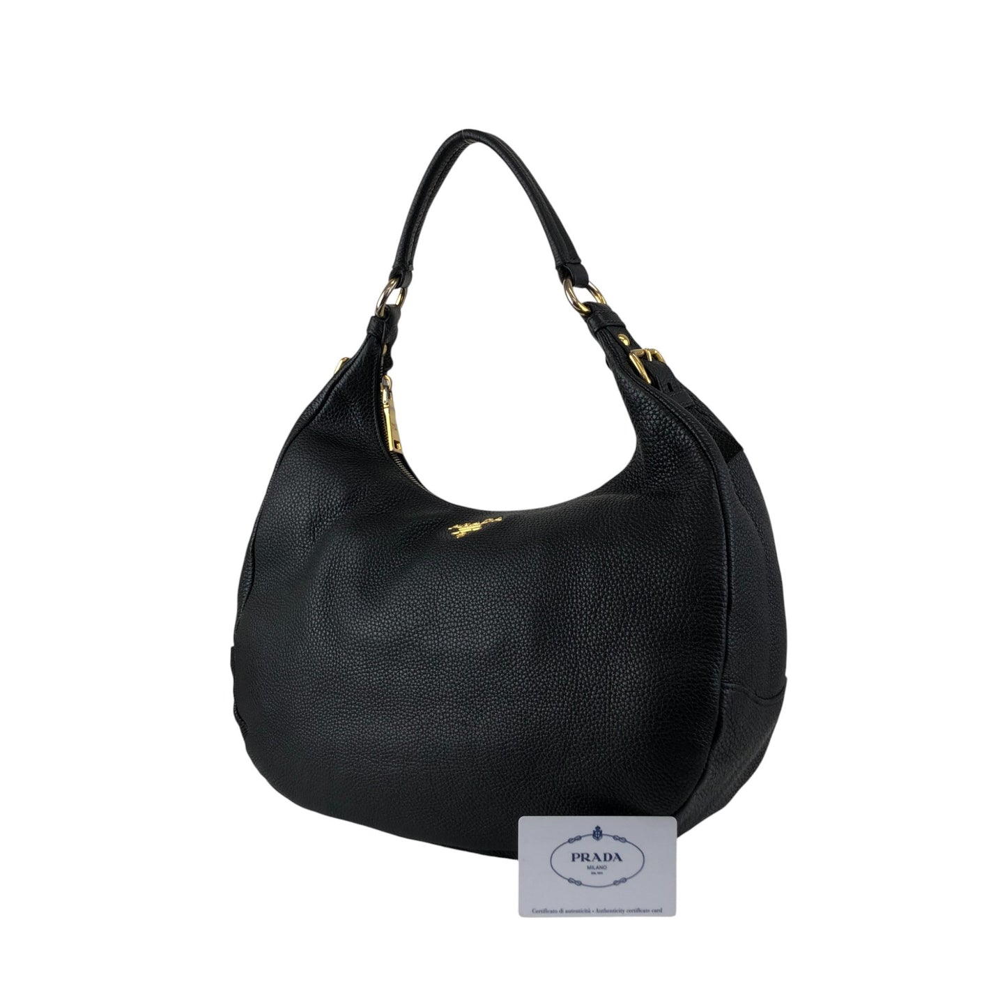 PRADA Logo Shoulder bag Black Vintage 85ce8c