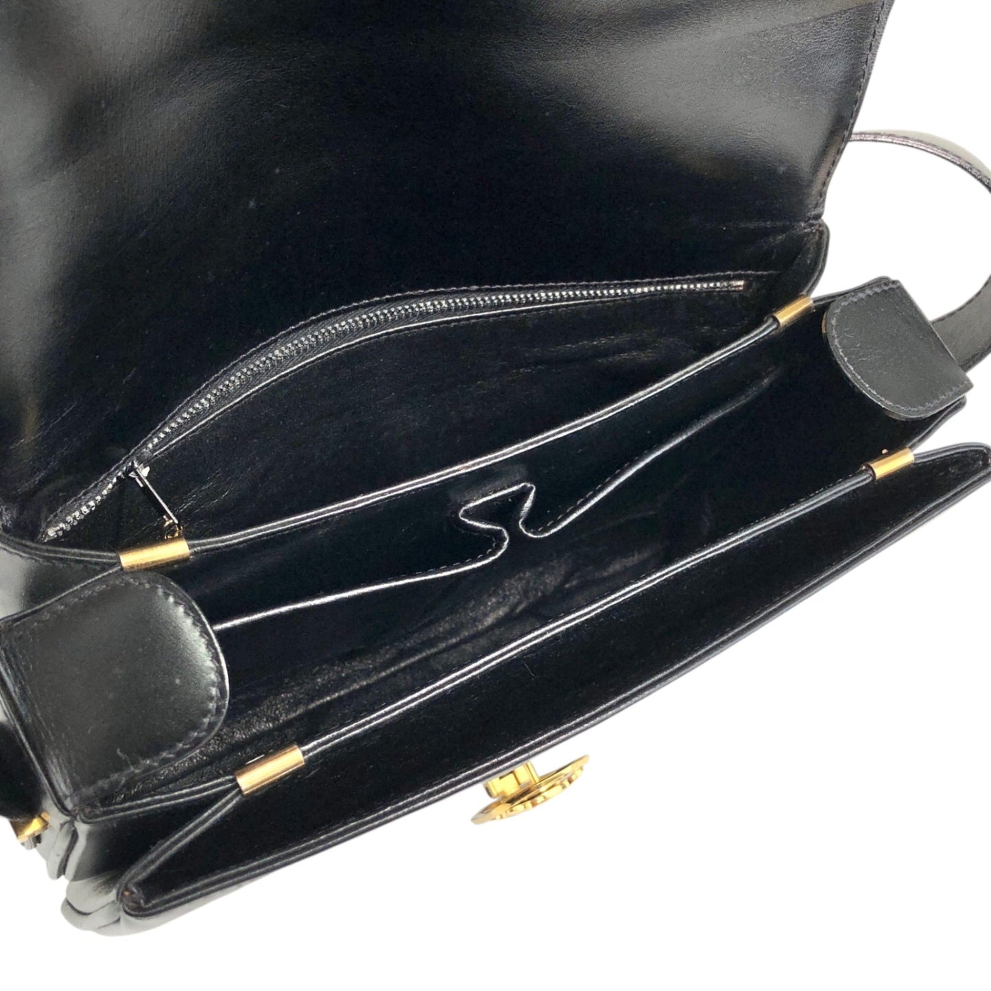 CELINE Blason Shoulder bag Black Vintage ad7eeu