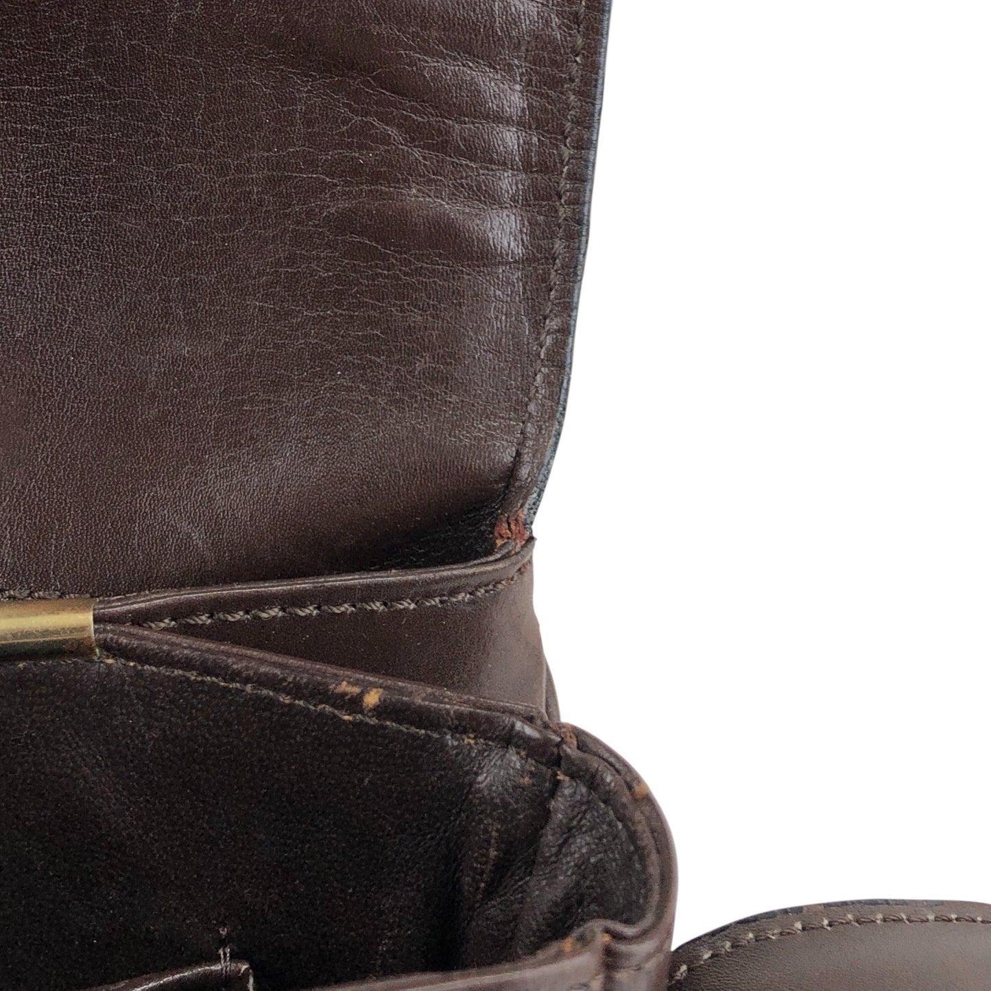 CELINE Triomphe Horse Carriage Shoulder bag Brown Vintage thyd2h