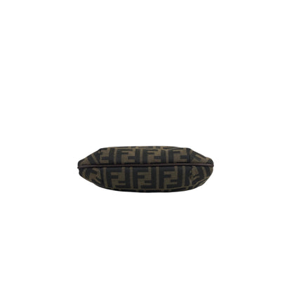 FENDI Zucca Metal Clasp Shoulder bag Brown Vintage kkfpvd