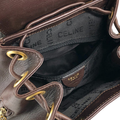 CELINE Logo Backpack Brown Vintage bw7ed4