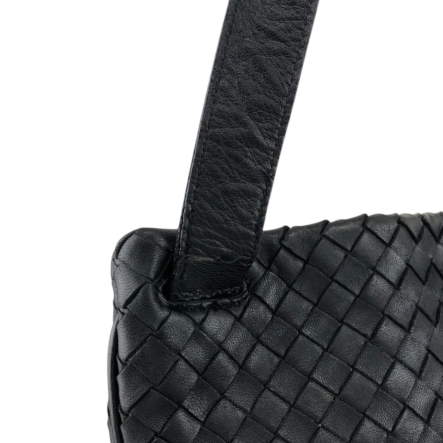 Bottega Veneta Intrecciato Shoulder bag Black Vintage e8ihib