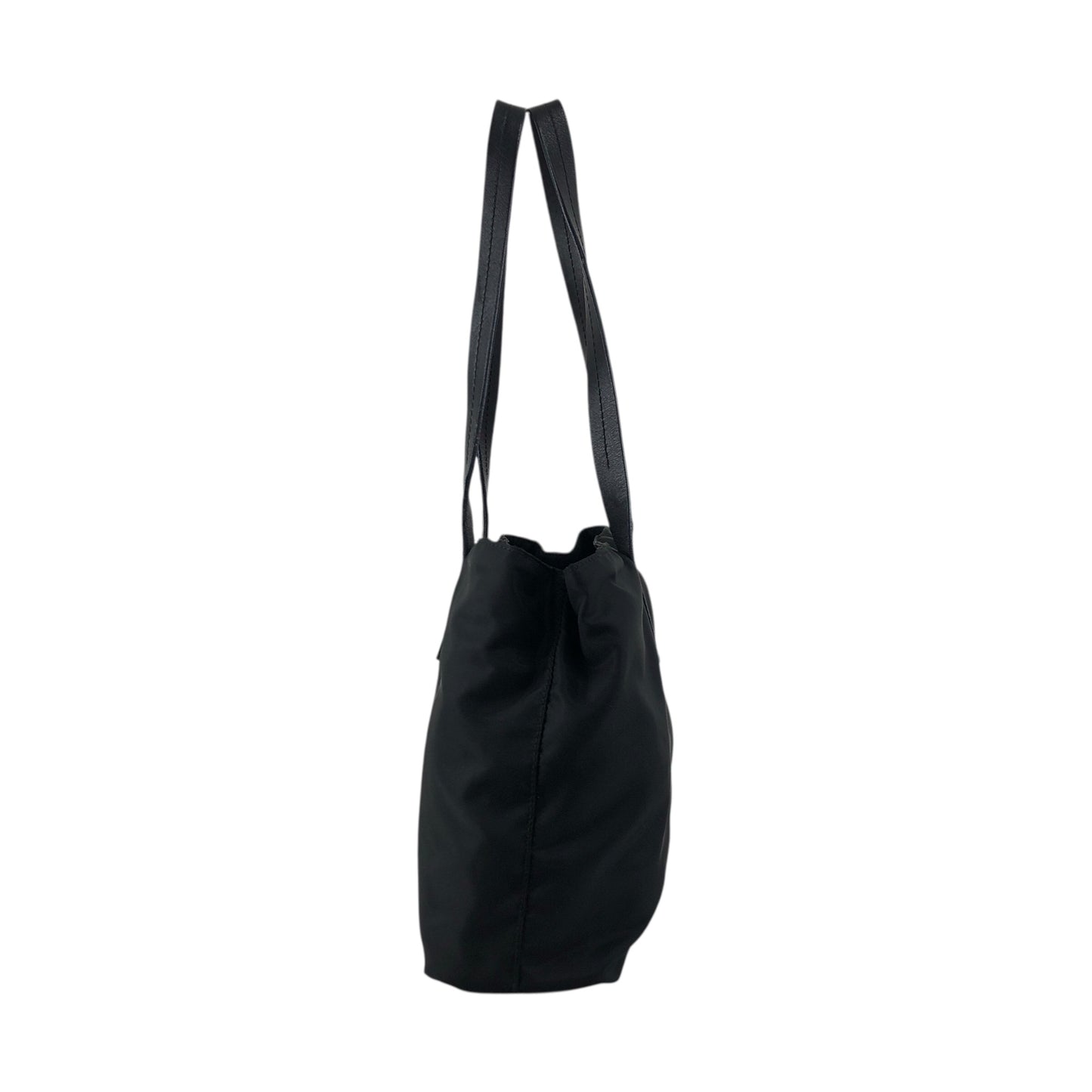 PRADA Tessuto Triangle Logo Totebag Black Vintage 6dyded