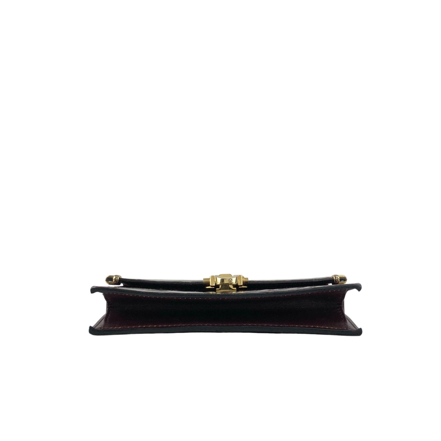 CELINE Front Lock Chain Shoulder bag Bordeaux Vintage iw6ga6