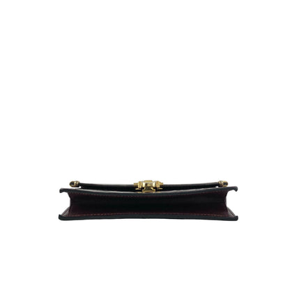 CELINE Front Lock Chain Shoulder bag Bordeaux Vintage iw6ga6