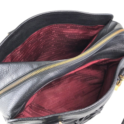LOEWE Anagram Small Boston bag Handbag Black Vintage rtk3kf