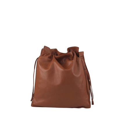 LOEWE Anagram Drawstring Shoulder bag Brown Vintage pyzej6