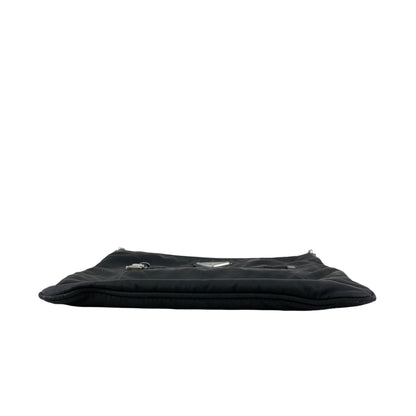 PRADA Tessuto Triangle Logo Shoulder bag Black Vintage b7upke